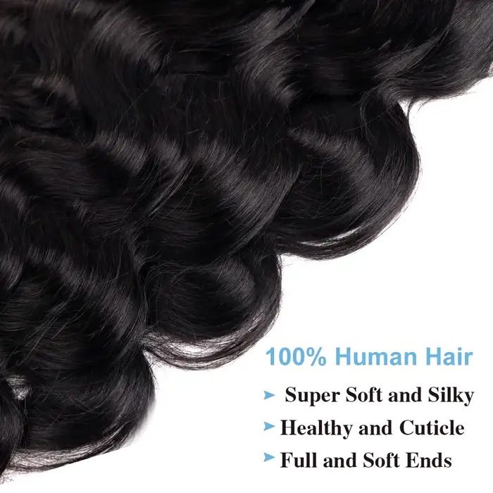 Extensions de cheveux brésiliens naturels Body Wave à clipser pour femmes