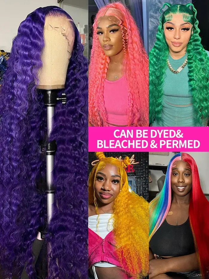 Perruques en cheveux humains blonds Jerry Curly 613 de 46 pouces, perruque sans colle en dentelle HD