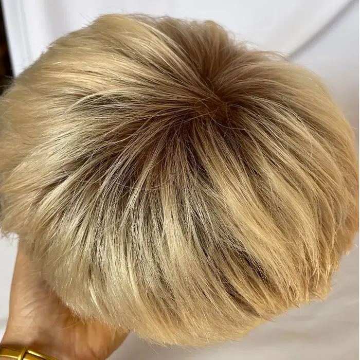 Perruque Courte pour Homme 3 Pouces, Cheveux Humains, Toupet en Dentelle Suisse, Prothèse Capillaire