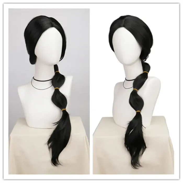Anime Aladdin perruques Cosplay Jasmine princesse noir ondulé