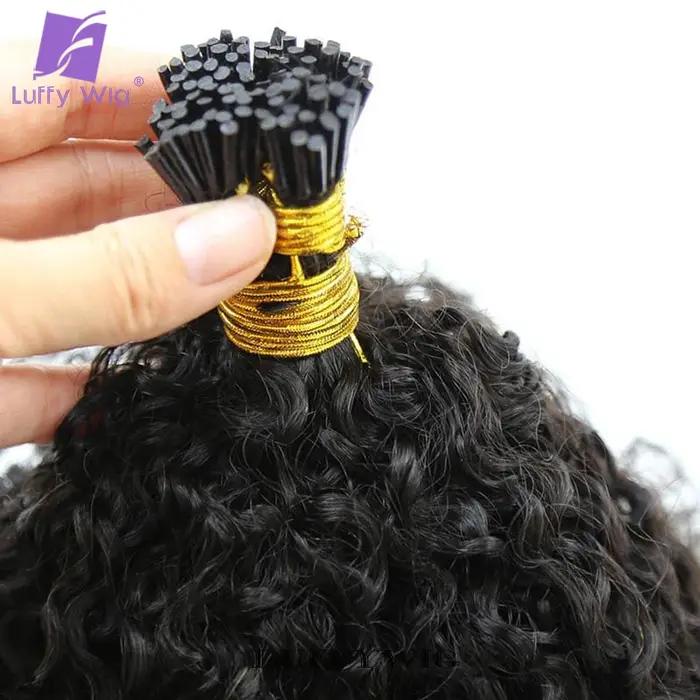 Afro crépus bouclés je pointe Extensions de cheveux Microlink