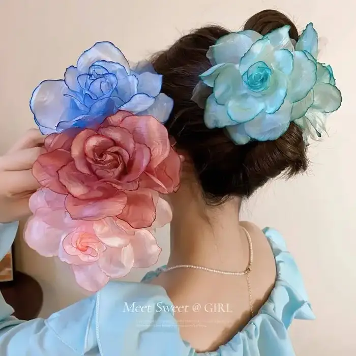 2025 Pince à cheveux à fleurs pour femmes