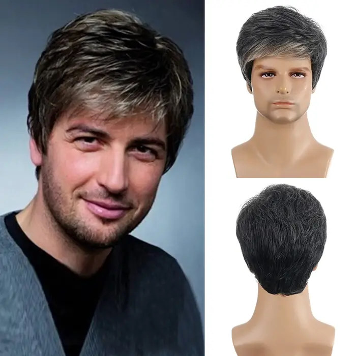 Perruques brunes pour hommes
