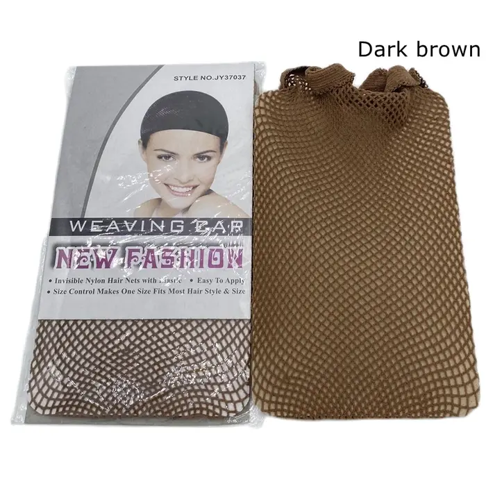 4 pièces TOP ouvert noir nouvelle mode tissage casquette extensible élastique filet à cheveux Snood