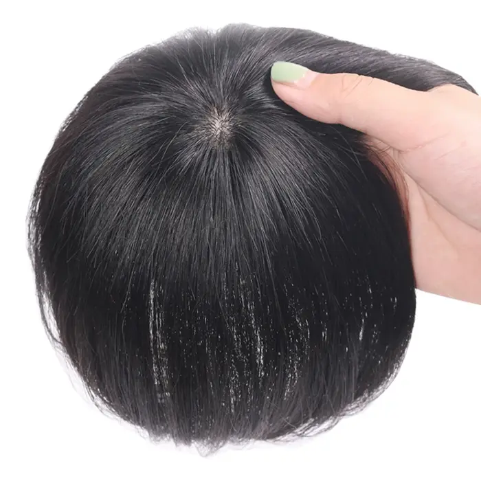 Perruque Synthétique Naturelle Courte et Lisse, Couvre-tête Invisible, Patch de Remplacement observa