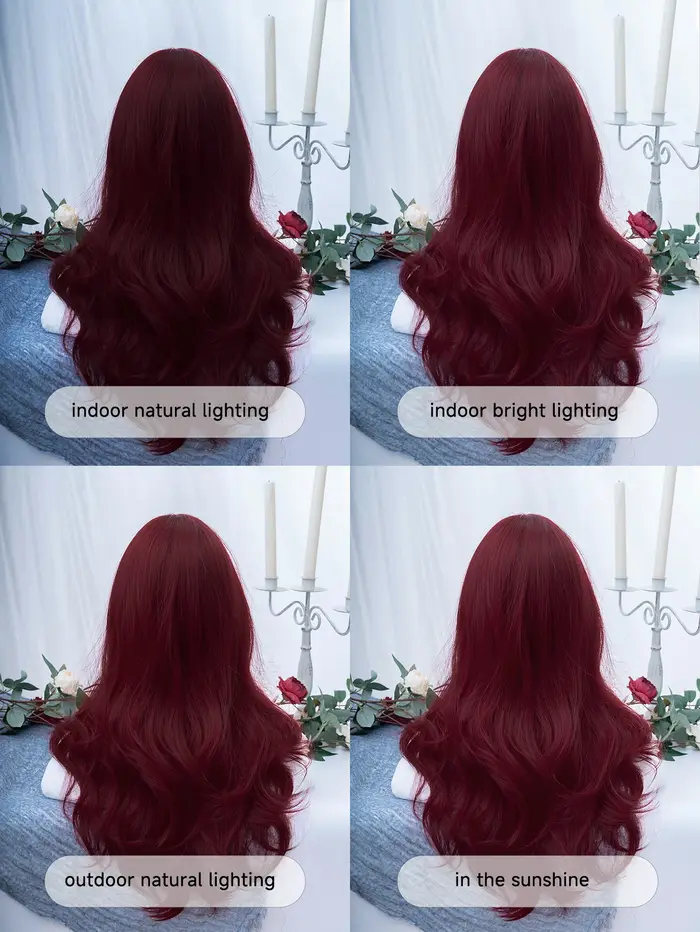 Perruque synthétique ondulée naturelle longue pour femme