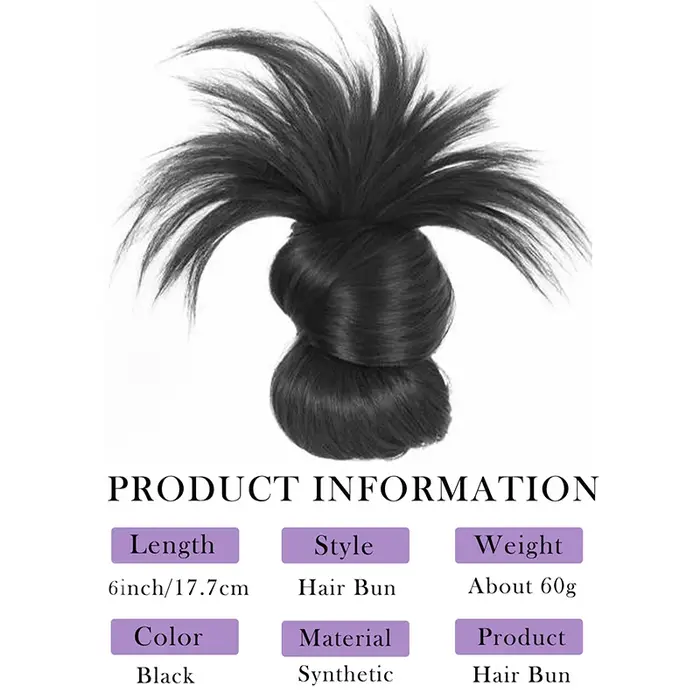 Perruque chignon bas à clipser