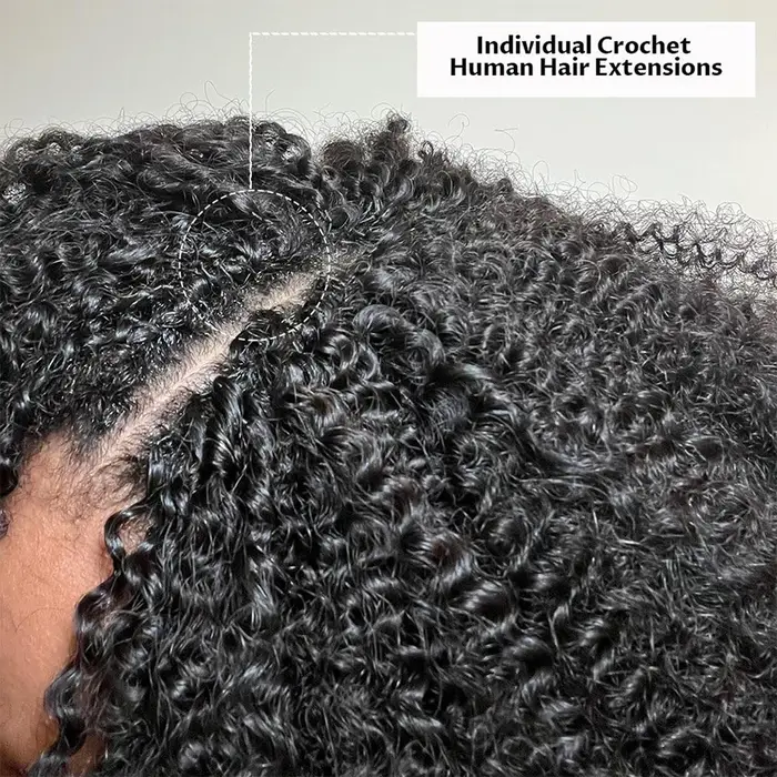 Mèches brésiliennes 100% naturelles Remy ondulées au Crochet, Extensions de cheveux invisibles avec