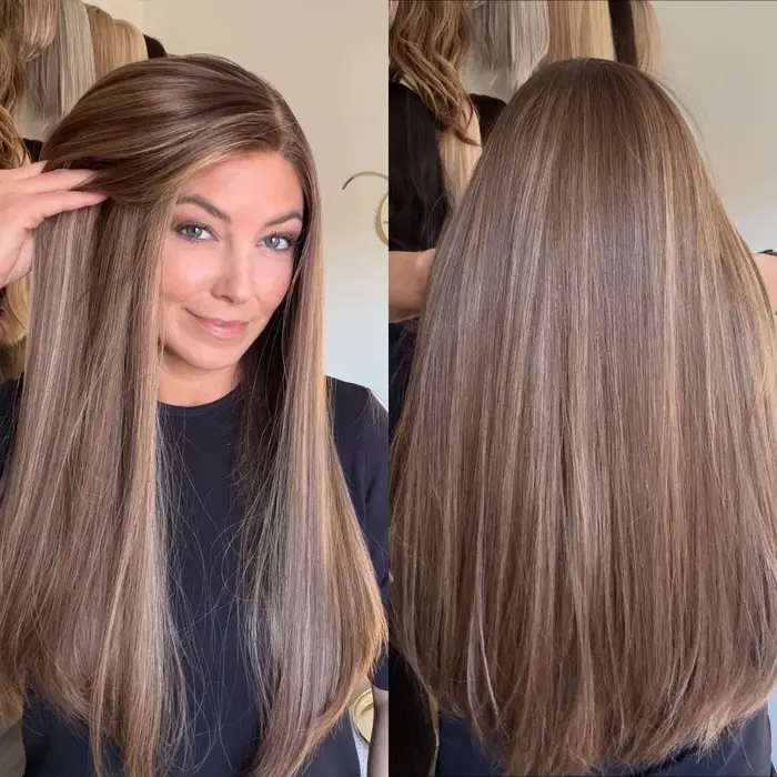 Perruque Lace Front Wig synthétique lisse et naturelle