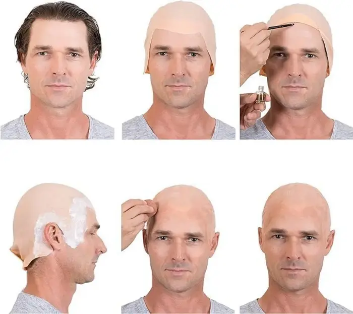 Bonnet chauve en Latex Beige pour adultes
