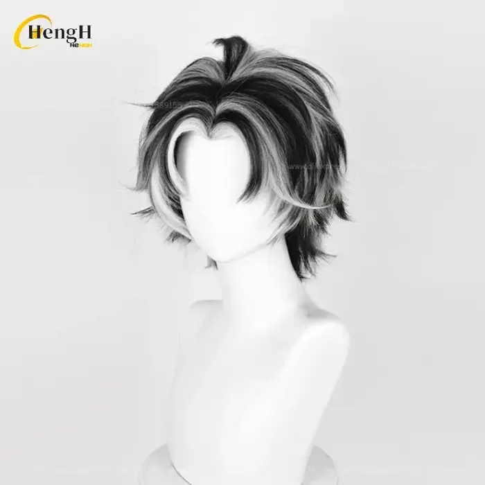 Anime Kotarou Bokuto synthétique 2 Styles Cosplay perruque courte 38 cm couleur mixte perruques résistant à la chaleur