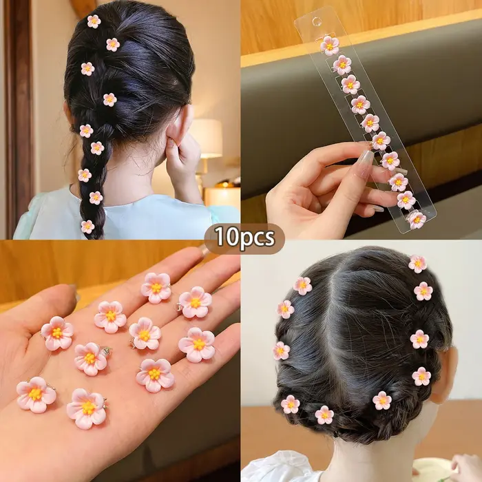 10 jolies pinces à cheveux florales avec un style doux et à la mode, adaptées à un usage quotidien comme accessoires pour cheveux