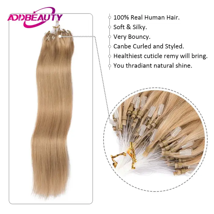 Extensions de cheveux humains droits pour femmes 50pcs ligne de pêche Extension