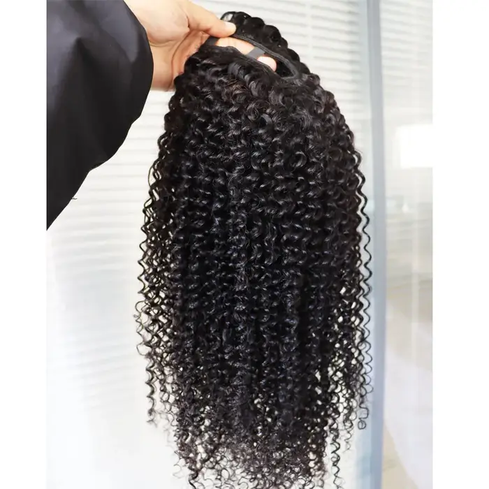 Perruques de cheveux humains crépus bouclés U partie perruque
