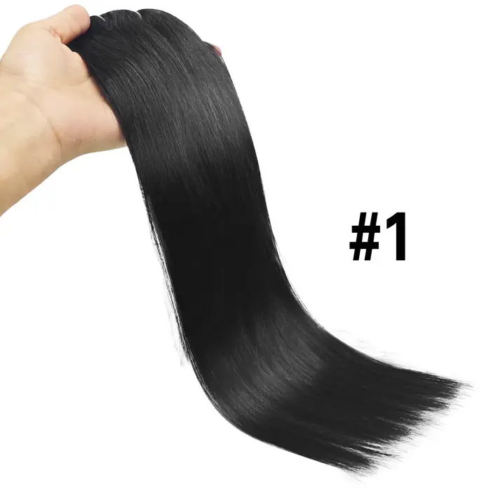 Extensions de cheveux à clipser, cheveux humains raides, 120 g, invisibles, sans couture, 100 % chev