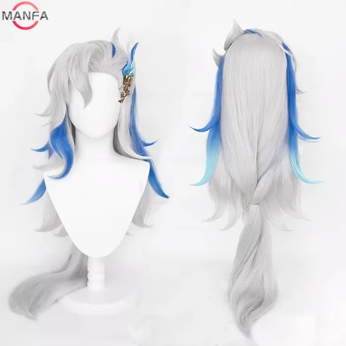 Fontaine Neuvillette perruque Cosplay Anime