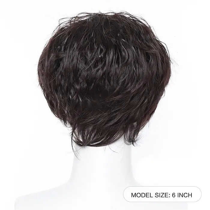  Perruque synthétique frisée crépue pour homme