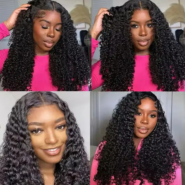 Extensions de cheveux humains bouclés birmans pré-séparés, nœuds miracle, pour tresses bohèmes, chev
