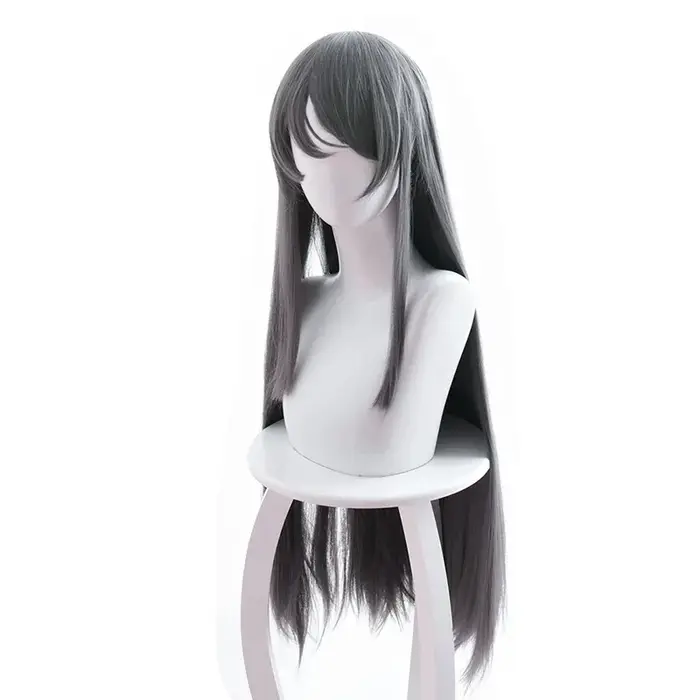 Rascal ne rêve pas de lapin fille Senpai Sakurajima Mai Cosplay perruques cheveux synthétiques longue perruque grise droite