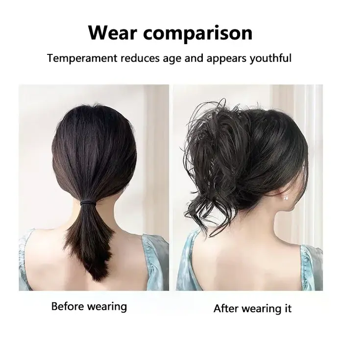Chignon synthétique bouclé et volumineux