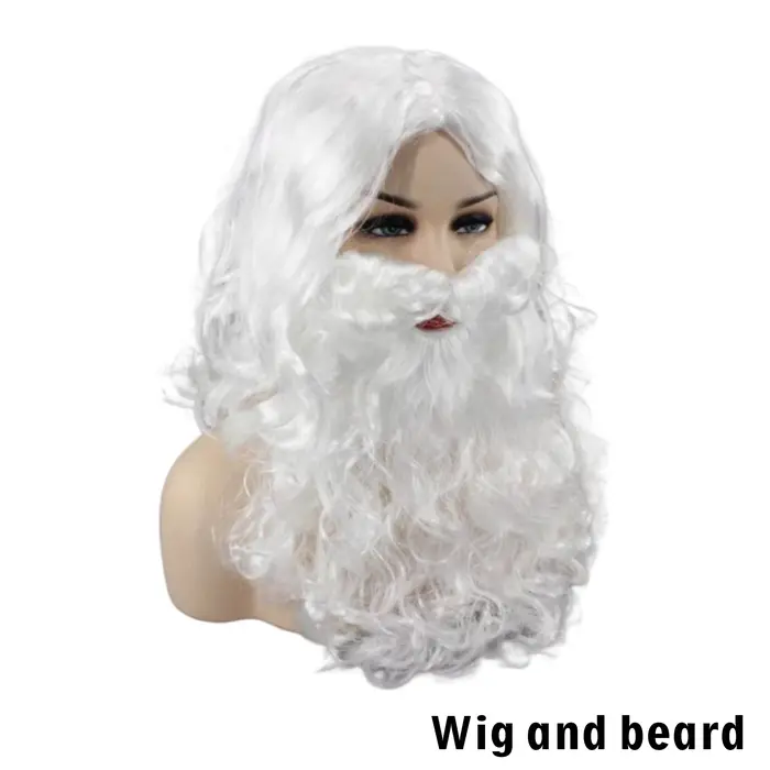 Perruque et accessoires de barbe de Cosplay du père noël