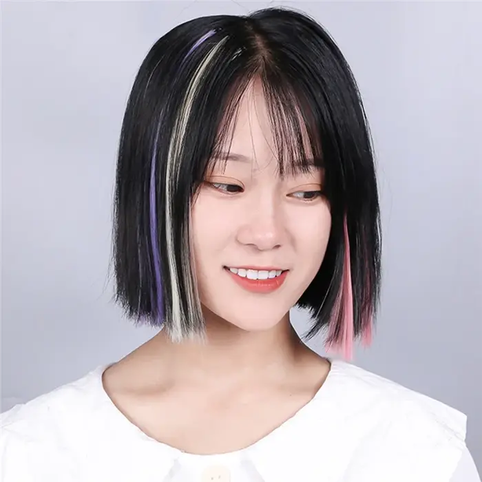 10PCS arc-en-ciel fille mettre en évidence Extension de cheveux épingle