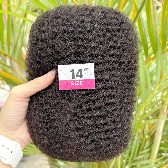 Extensions de cheveux humains naturels 4C Afro Kinky Curly en vrac