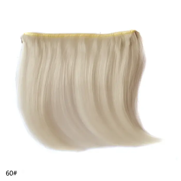 2Clips Clip-in coloré synthétique cheveux frange Extension frontale fausse