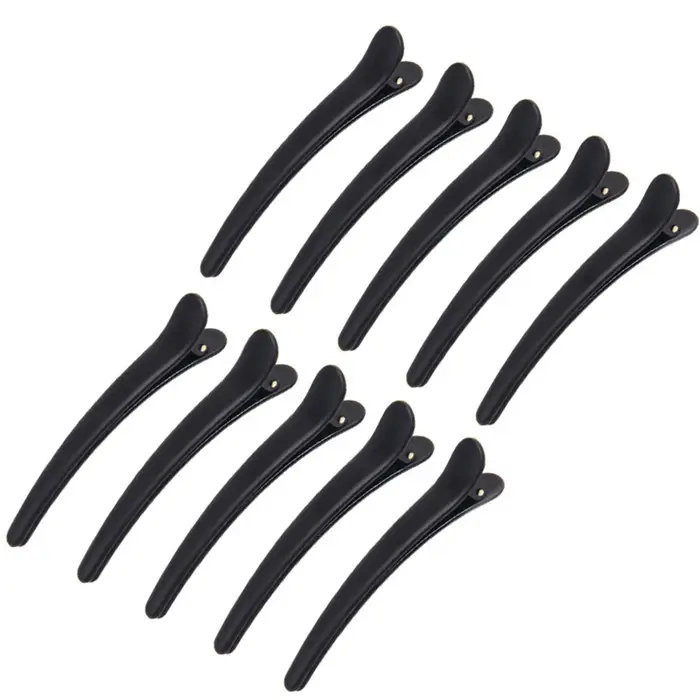 Épingles à cheveux professionnelles pour Salon de coiffure, 10 pièces, en plastique noir, à une broc