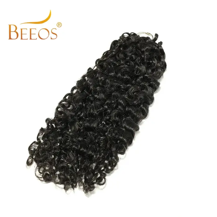 Crochet cheveux humains birmans bouclés pré-séparés Extensions