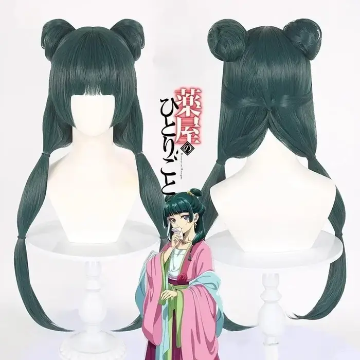 Costume de cosplay Mao Mao, perruque, robe, jupe et haut vert de l'anime Kusuriya No Hitorigoto pour Halloween, pour femmes