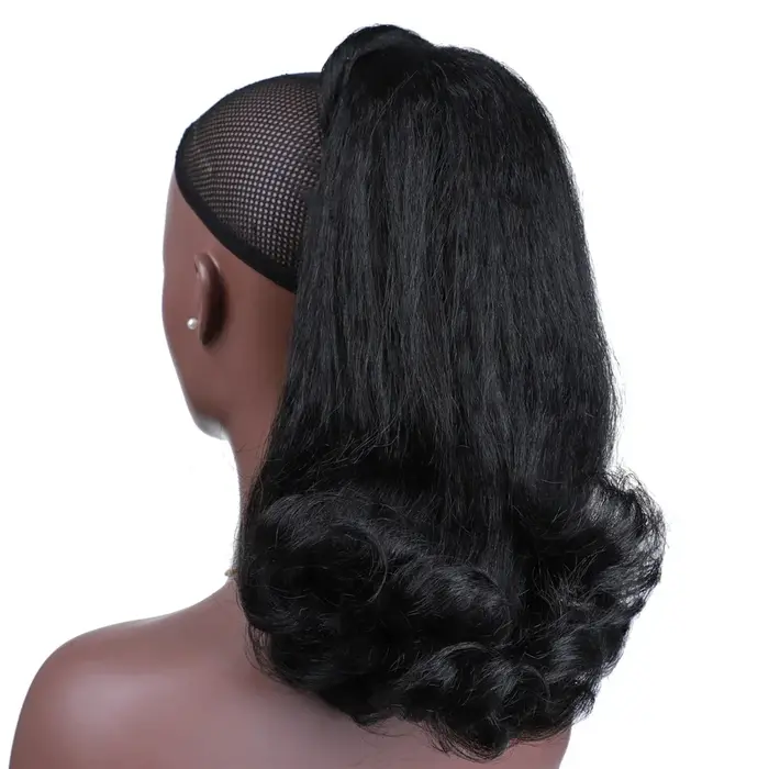 Blice-Extensions de Cheveux Synthétiques Crépus Lisses, Postiches à réinitialisation, Noir, Brun, Qu