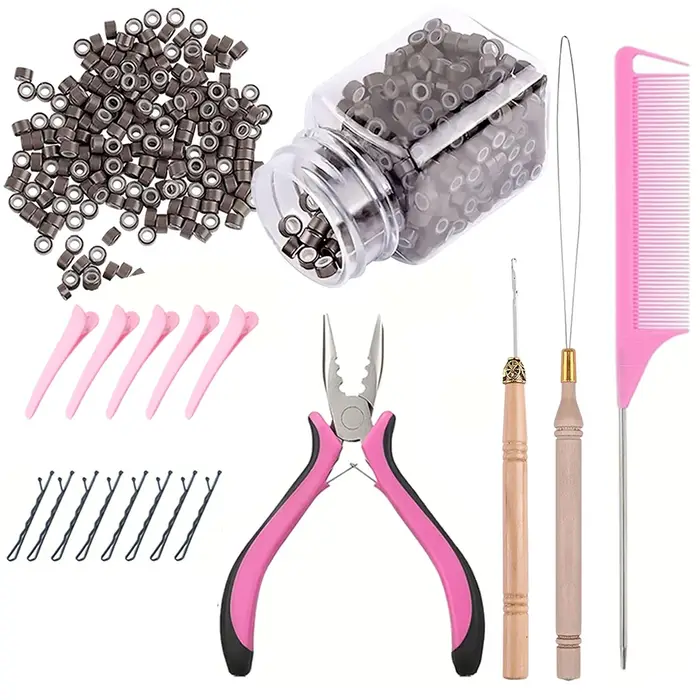 Kit d'extensions de cheveux Micro anneau