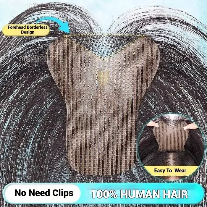 Topper de cheveux humains en pâte magique pour femmes