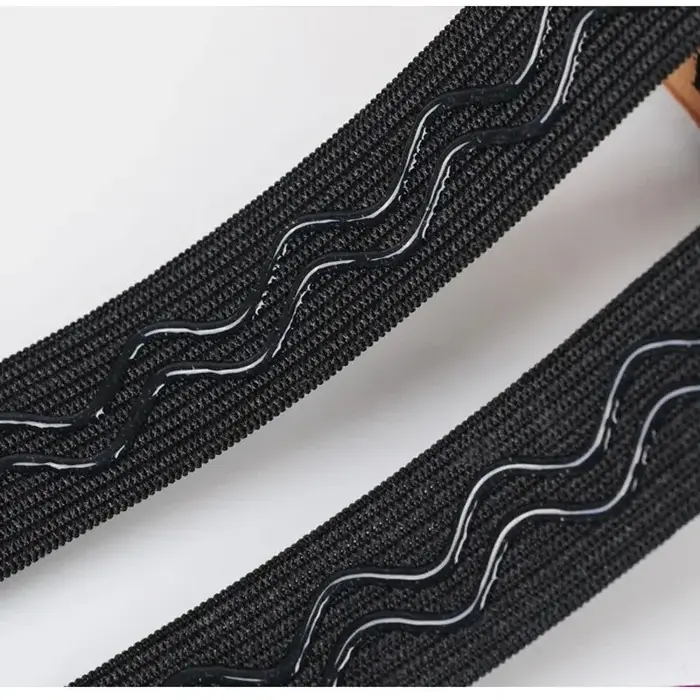 Bande élastique antidérapante, bande élastique de couture en forme ondulée, poignée en Silicone, acc
