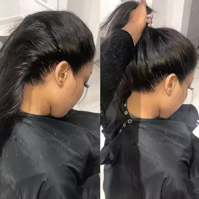 360 HD dentelle frontale perruque cheveux humains droite dentelle avant perruque brésilienne cheveux