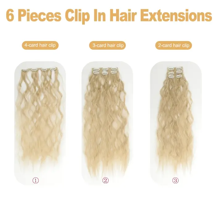 Extensions de cheveux longs bouclés naturels noirs de 24 pouces