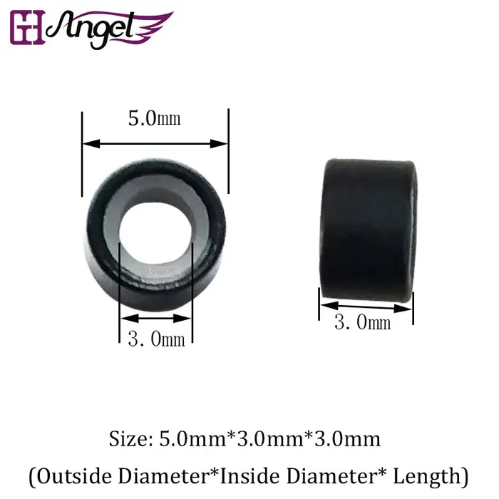 Anges 5000 pièces/sac 5.0*3.0*3.0mm anneaux en Silicone microliens perles de cheveux pour Dreadlock plume Extensions