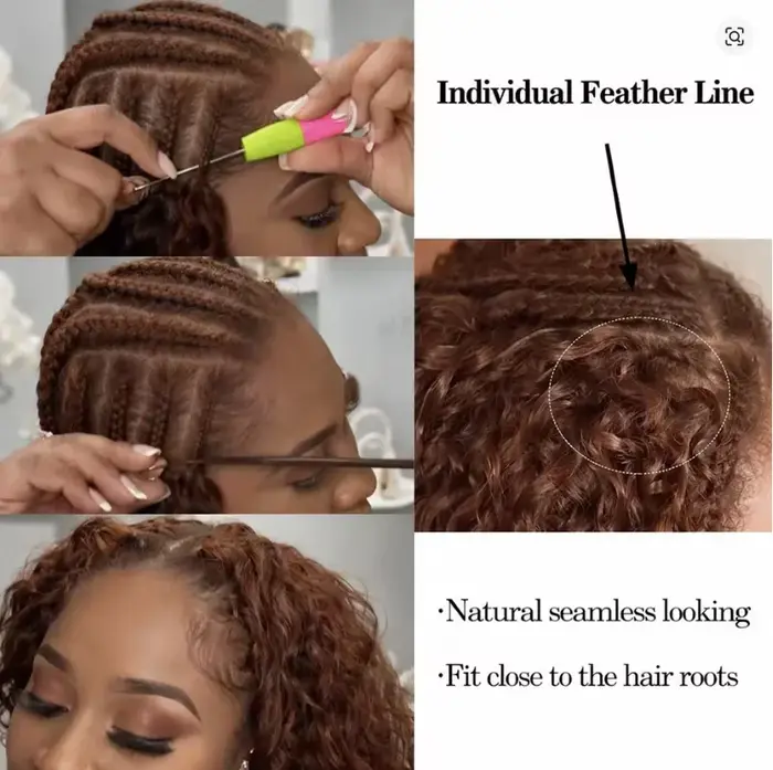 Cheveux humains bouclés en spirales petites, pré-séparés, sans nœuds, pour crochet – Miracle Knot # 