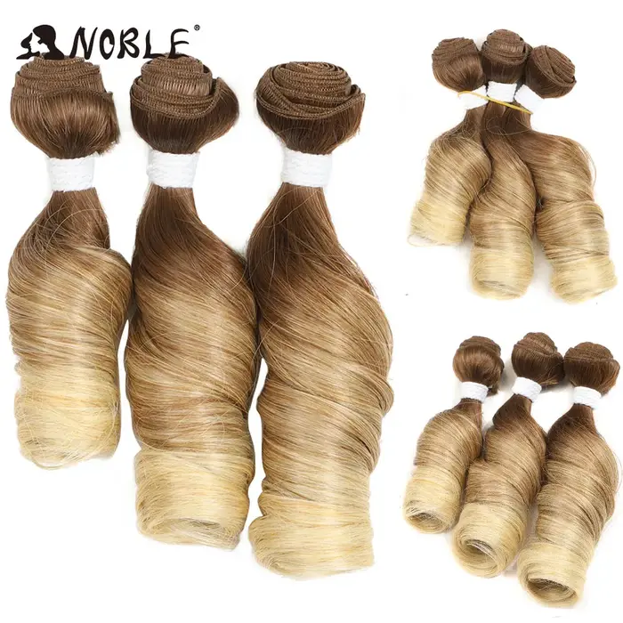 NOBLE Extensions de cheveux synthétiques en mèches de 10-12 pouces