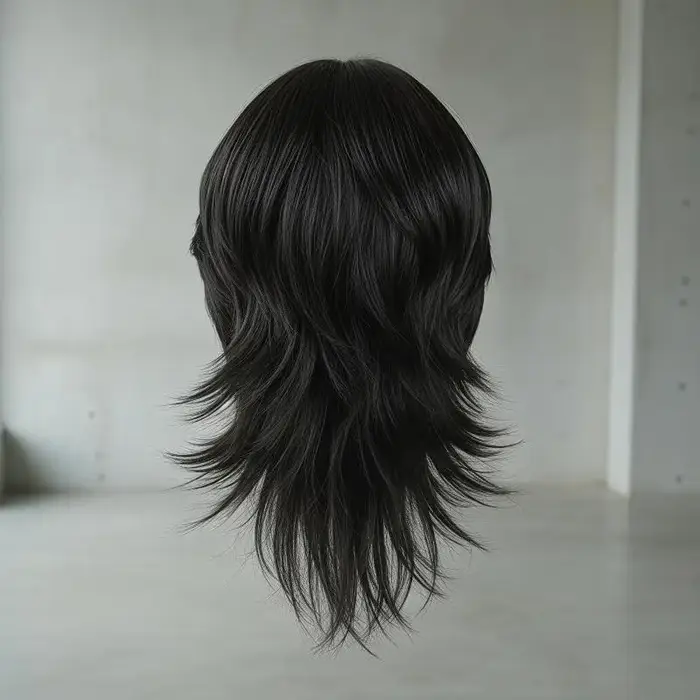 Perruque de cosplay synthétique courte et droite, style queue de loup, résistante à la chaleur, avec frange, pour hommes et femmes, thème anime, pour fête
