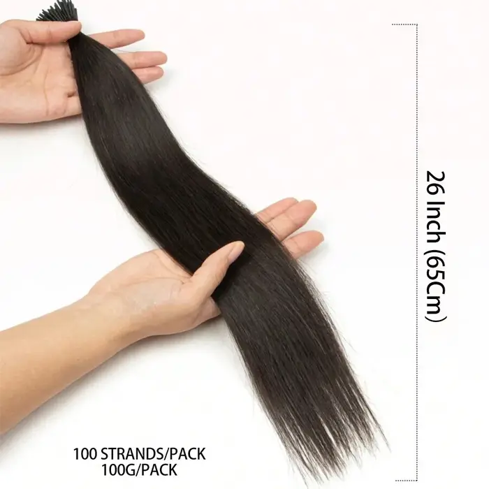100 g/paquet I Tip Extensions de cheveux 26 pouces droite I Tip