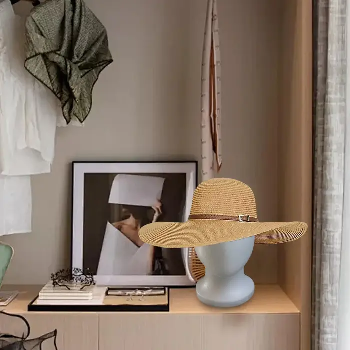 Tête de mannequin en mousse sans visage pour coiffure