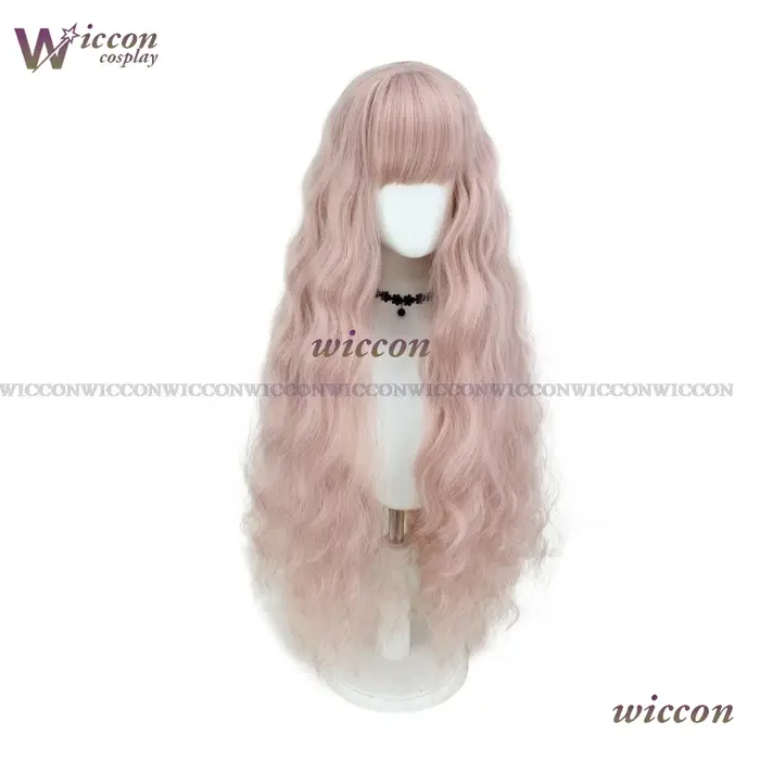 Perruque de Cosplay Anime NANA pour Femme, Cheveux Longs et Bouclés, Rose, Bonnet Gratuit, 1m