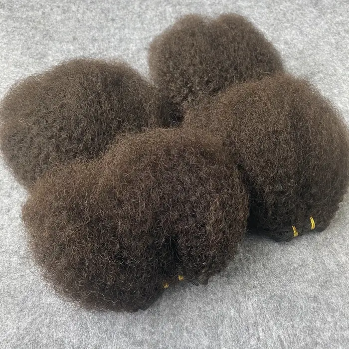 Tissage de cheveux humains bruts moelleux, Extensions de cheveux Afro crépus bouclés, Double tirage,
