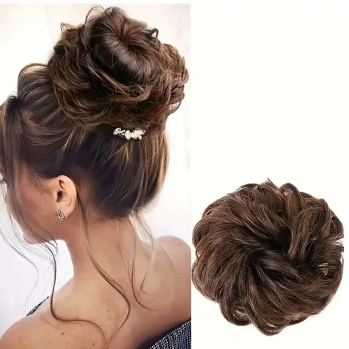 1 pièce postiche chignon en soie artificielle
