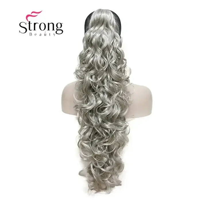 32 "clip synthétique bouclé en griffe cordon queue de cheval Extension de cheveux postiche