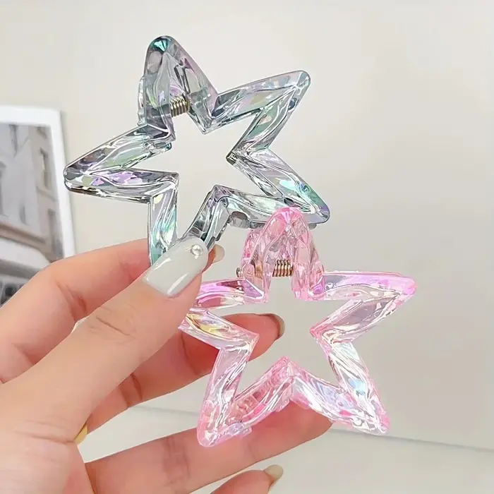 Pince à cheveux en cristal couleur bonbon