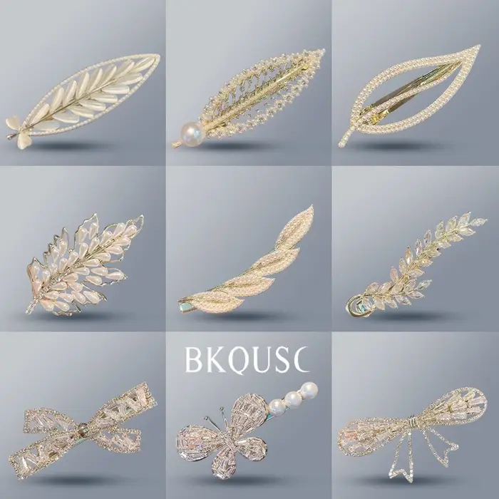 Pince à cheveux en strass pour femmes