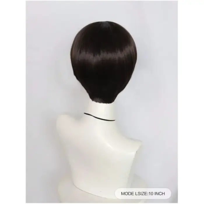 Perruque de cosplay courte marron pour hommes